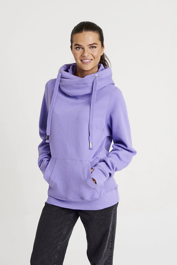 Just Hoods Cross Neck Hoodie Unisex JH021