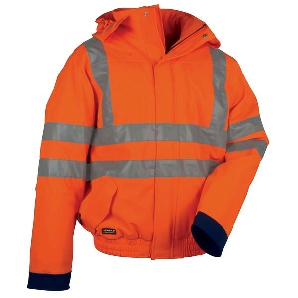 Cofra Warnschutz Winterjacke Pilotenjacke FLUO