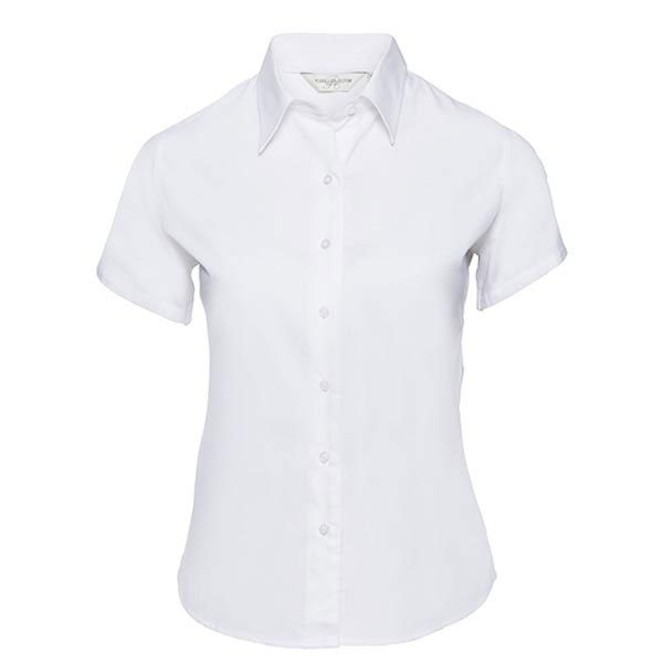 Russell Collection Ladies` Short Sleeve Classic Twill Shirt Z917F