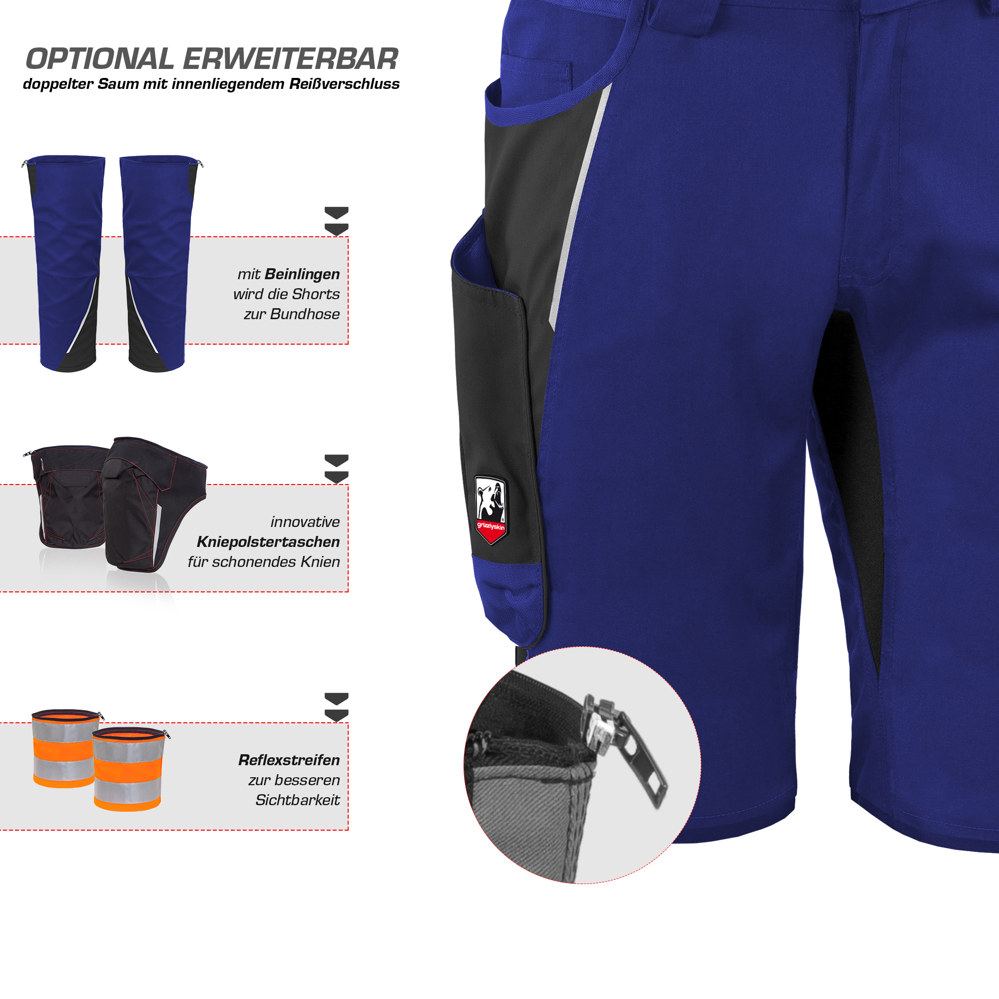 Grizzlyskin Shorts "IRON" GIM36