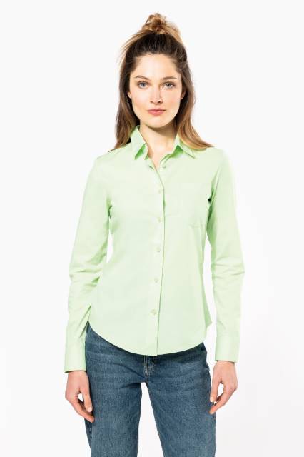KARIBAN Damen Bluse Popeline K549