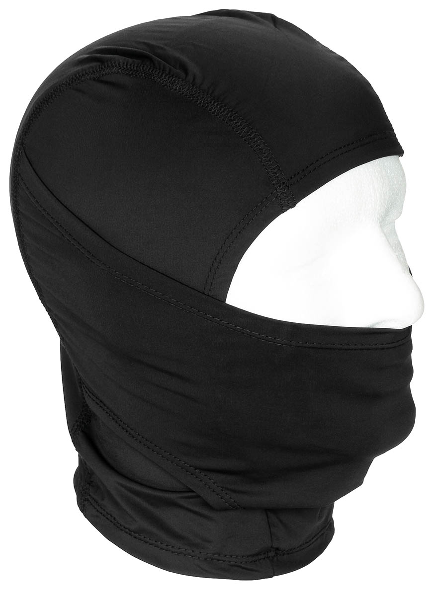 MFH Balaclava, Schlitz, dünn, schwarz, 10898A
