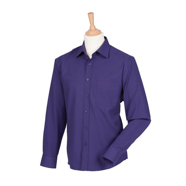 Henbury Men`s Wicking Long Sleeve Shirt W590