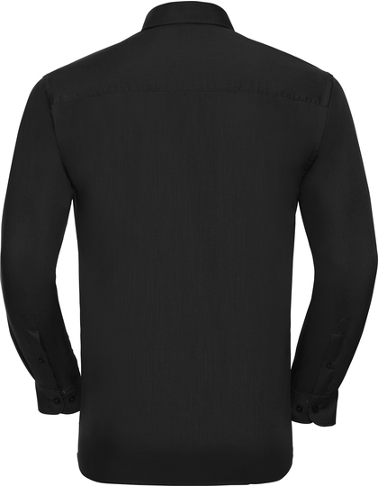 Russell Collection Men`s Long Sleeve Classic Polycotton Poplin Shirt Z934
