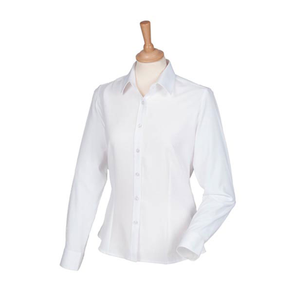 Henbury Ladies` Wicking Long Sleeve Shirt W591