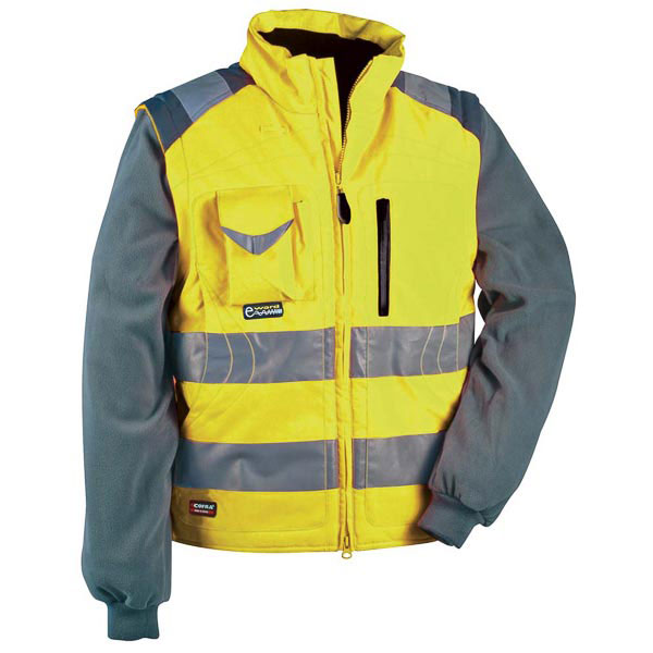 Cofra Warnschutz Winterweste / Winterjacke SIGNAL