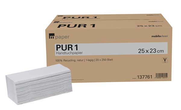 Papierhandtücher natur 1-lag 137761