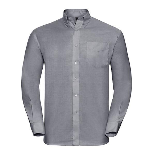 Russell Collection Men`s Long Sleeve Classic Oxford Shirt Z932