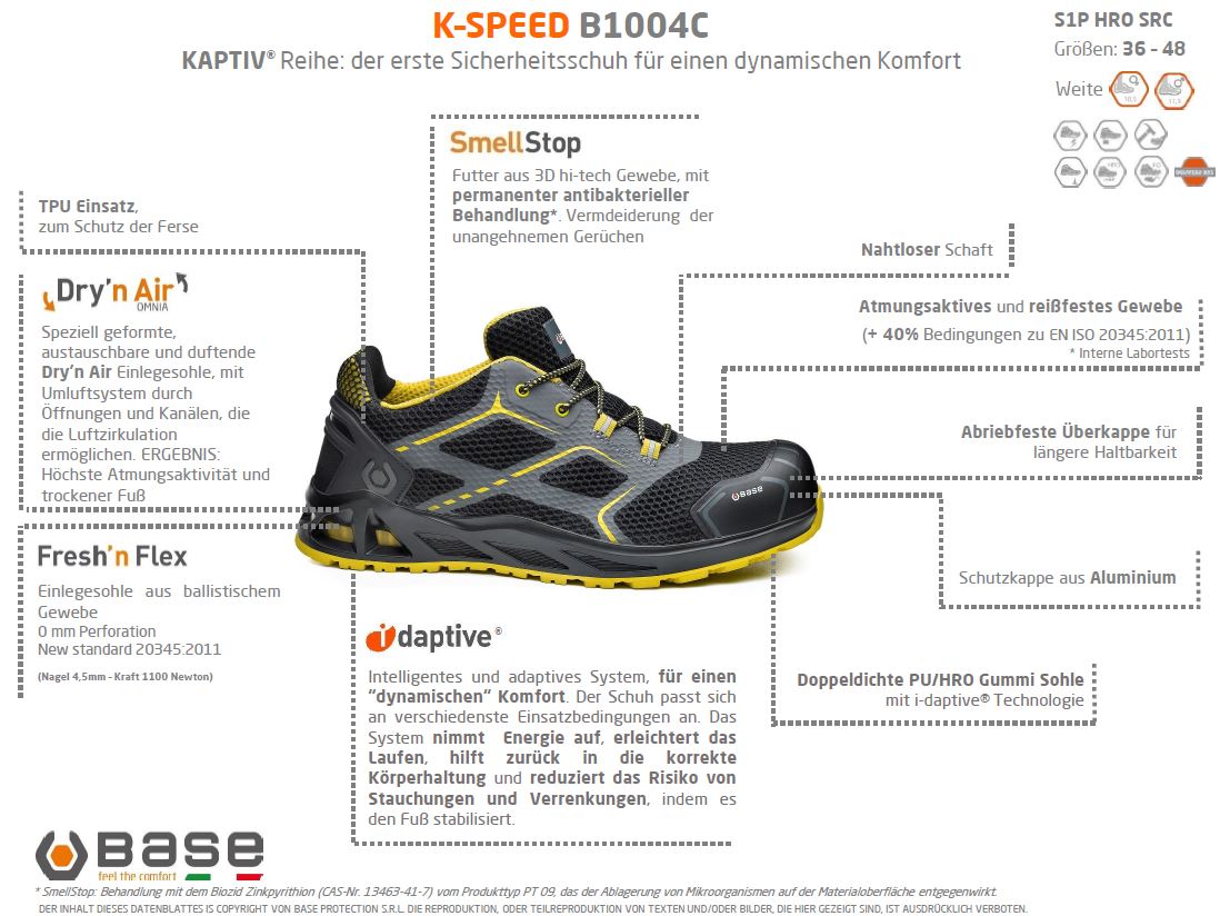 Base Sicherheitsschuhe S1P K-Speed B1004C