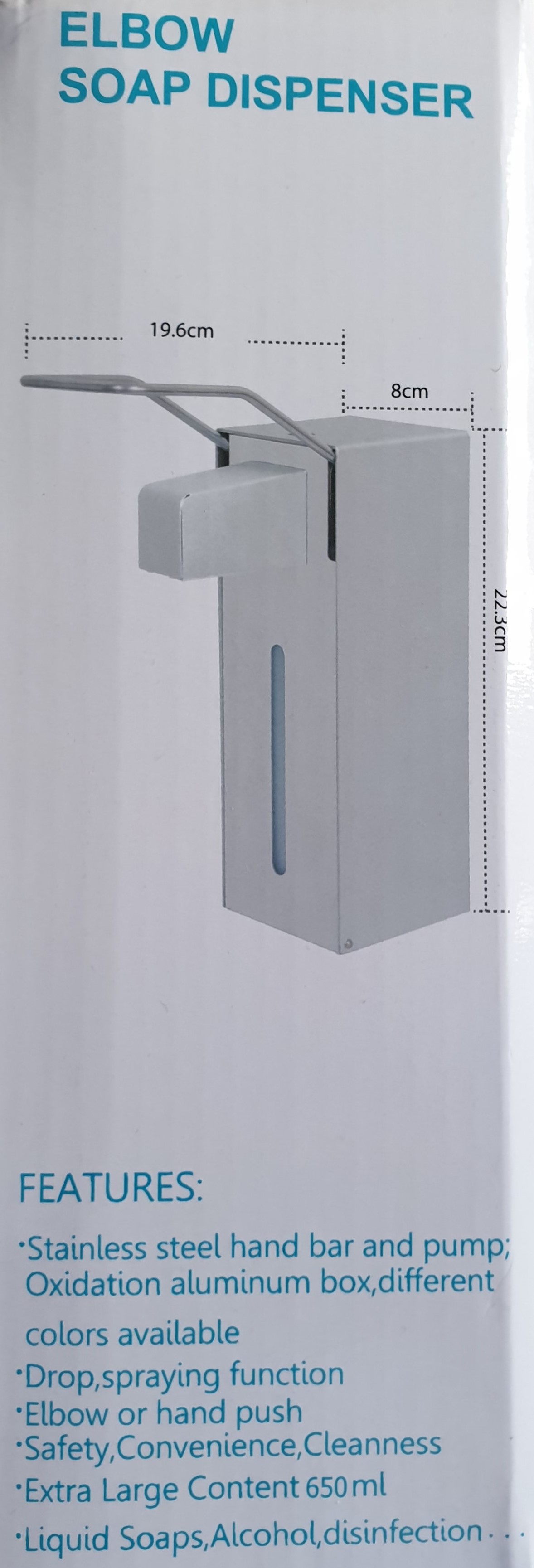 Edelstahl Desinfektionsspender / Seifenspender absperrbar 650 ml