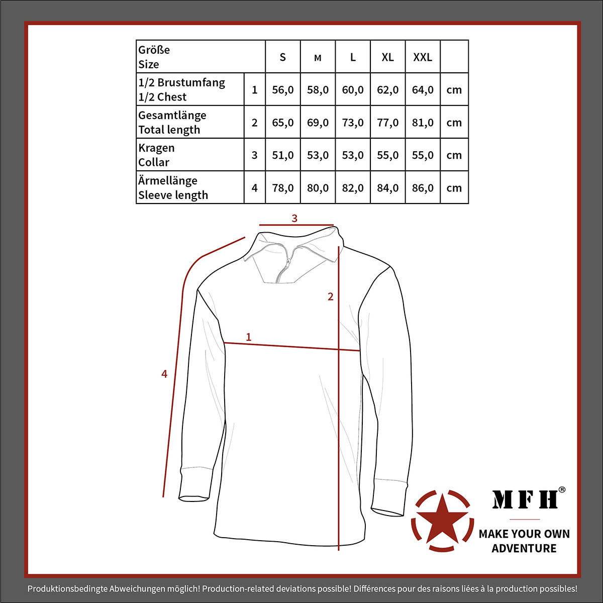 MFH US Tactical Hemd, langarm 02611A