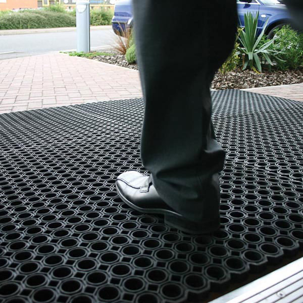 COBA Arbeitsplatzmatte Ringmat Black RM010001