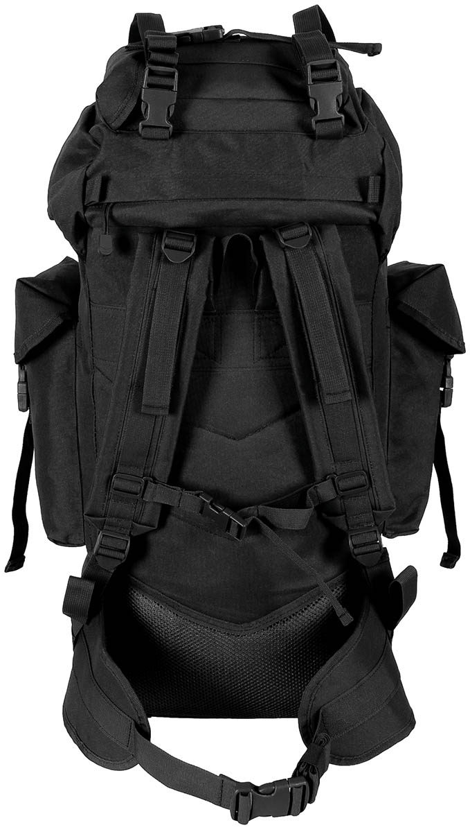 MFH BW Kampfrucksack, "MOLLE", 65 l, Alu-Aussteifung, schwarz, 30250A