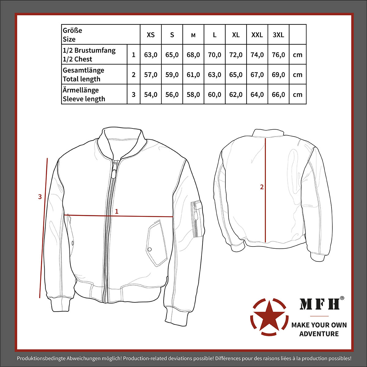 MFH US Pilotenjacke MA1 03552A