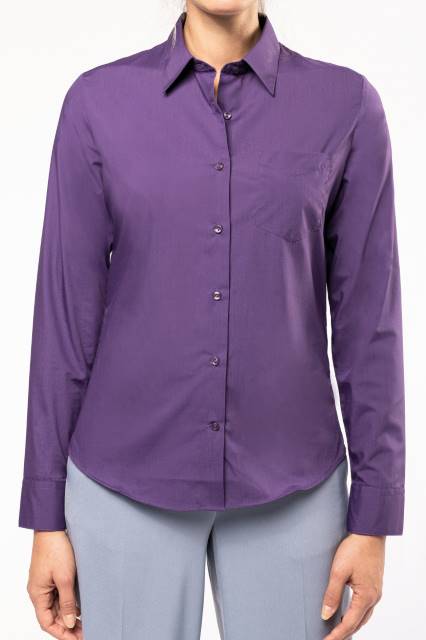 KARIBAN Damen Bluse Popeline K549
