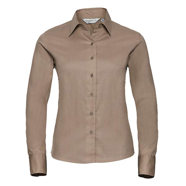 Russell Collection Ladies` Long Sleeve Classic Twill Shirt Z916F