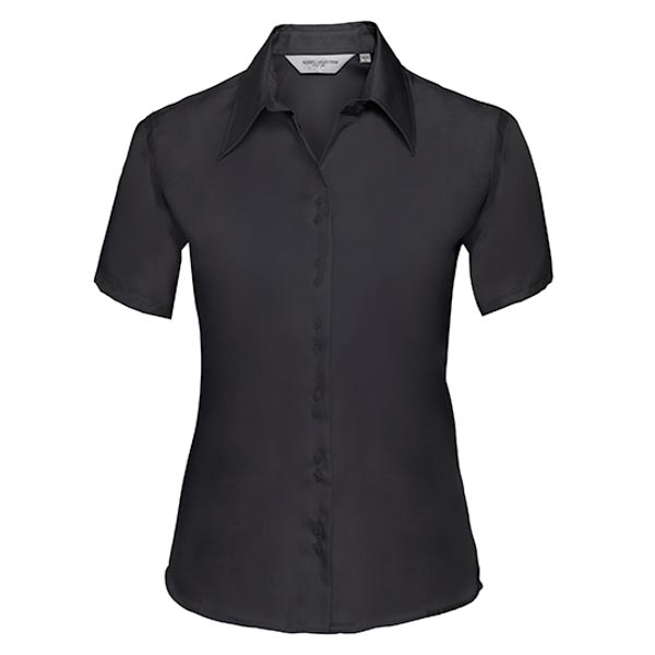 Russell Collection Ladies` Short Sleeve Tailored Ultimate Non-Iron Shirt Z957F