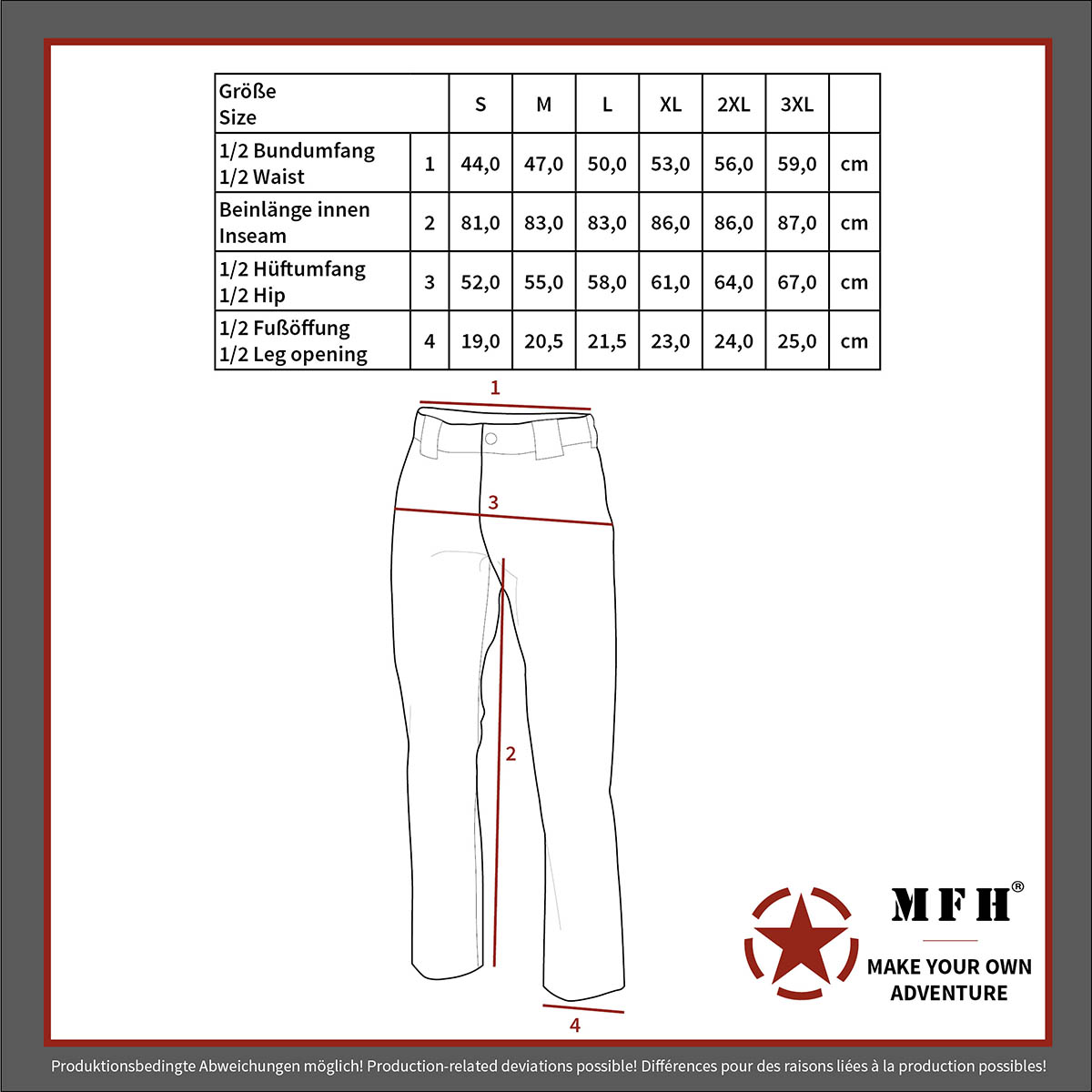 MFH  Tactical Hose, "Storm", schwarz, Rip Stop 01722A