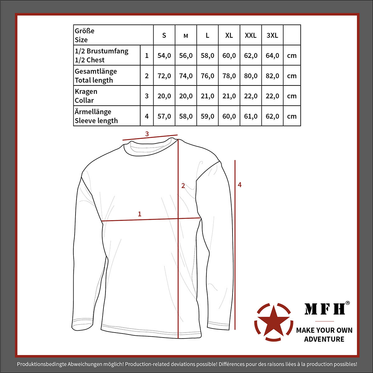 MFH US Shirt langarm 00123A