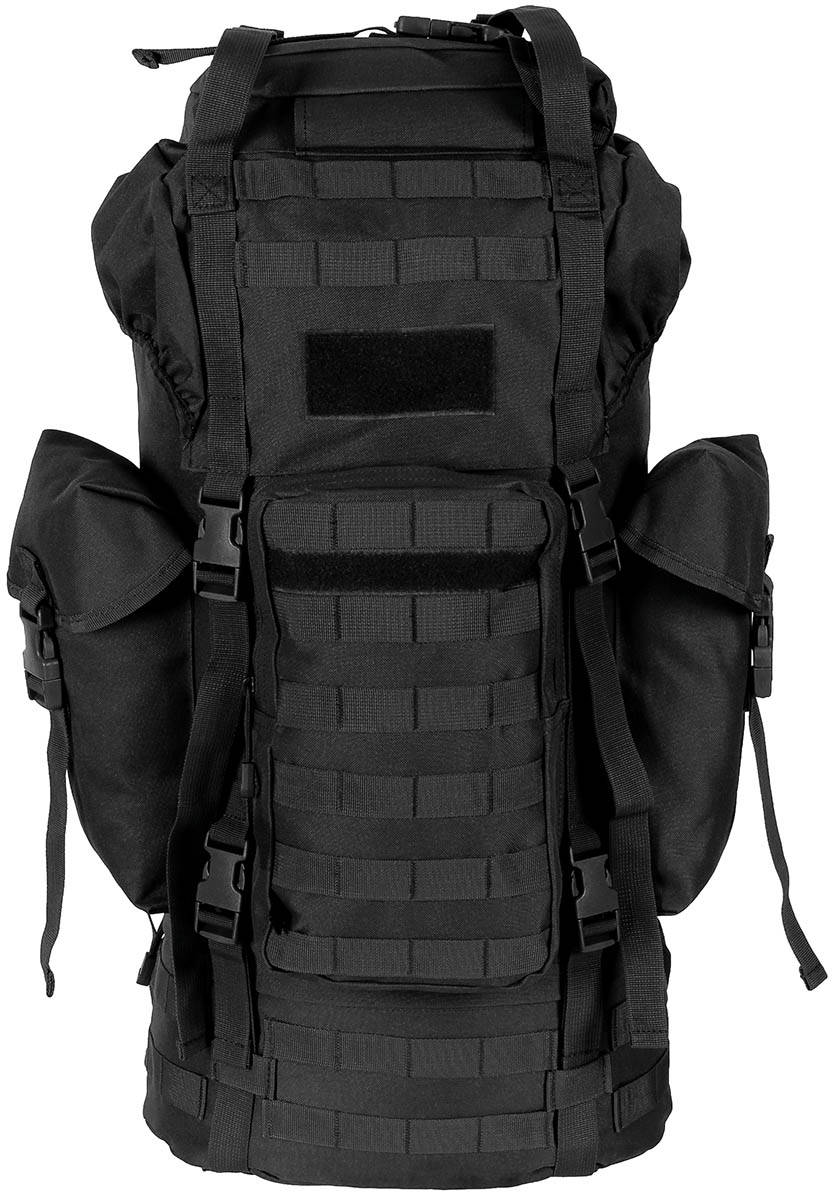 MFH BW Kampfrucksack, "MOLLE", 65 l, Alu-Aussteifung, schwarz, 30250A