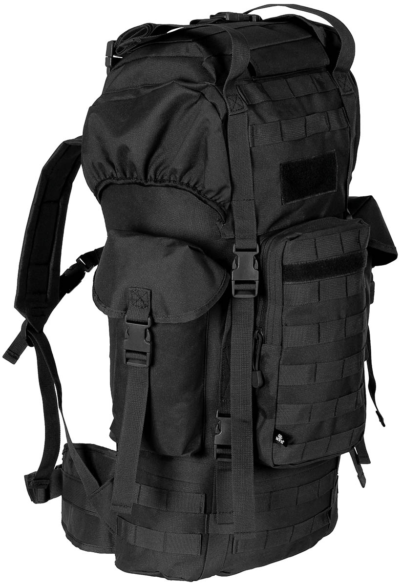 MFH BW Kampfrucksack, "MOLLE", 65 l, Alu-Aussteifung, schwarz, 30250A
