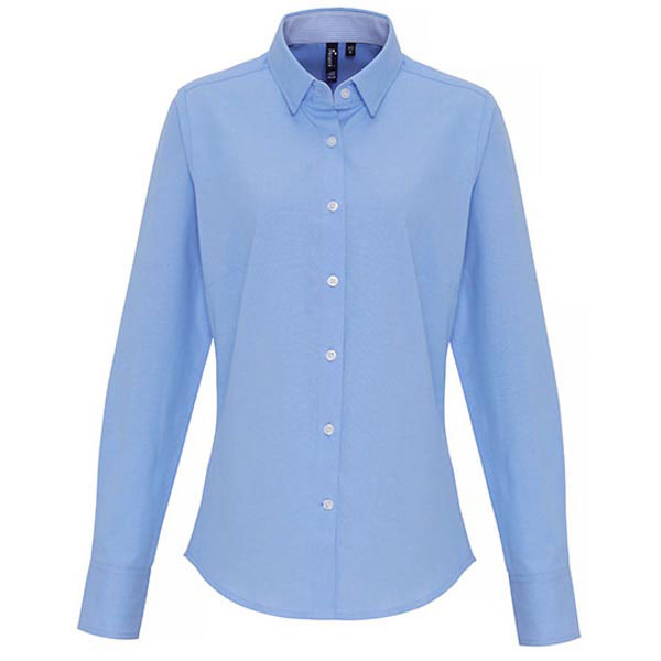 Premier Workwear Ladies Cotton Rich Oxford Stripes Shirt PW338