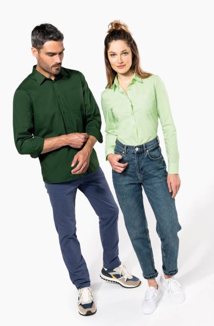 KARIBAN Damen Bluse Popeline K549