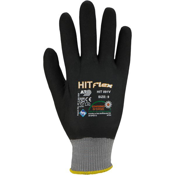 HIT FLEX Feinstrickhandschuh  Mikroschaum-Beschichtung HIT091V