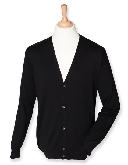 Henbury Männer Stickjacke Knöpfe W722