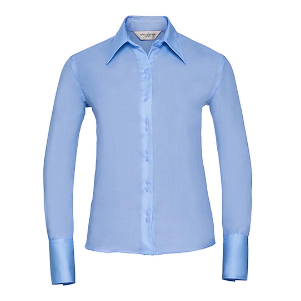 Russell Collection Ladies` Long Sleeve Tailored Ultimate Non-Iron Shirt Z956F