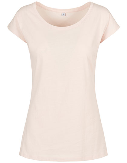 Build Your Brand Damen Wide Neck T-Shirt BYBB013