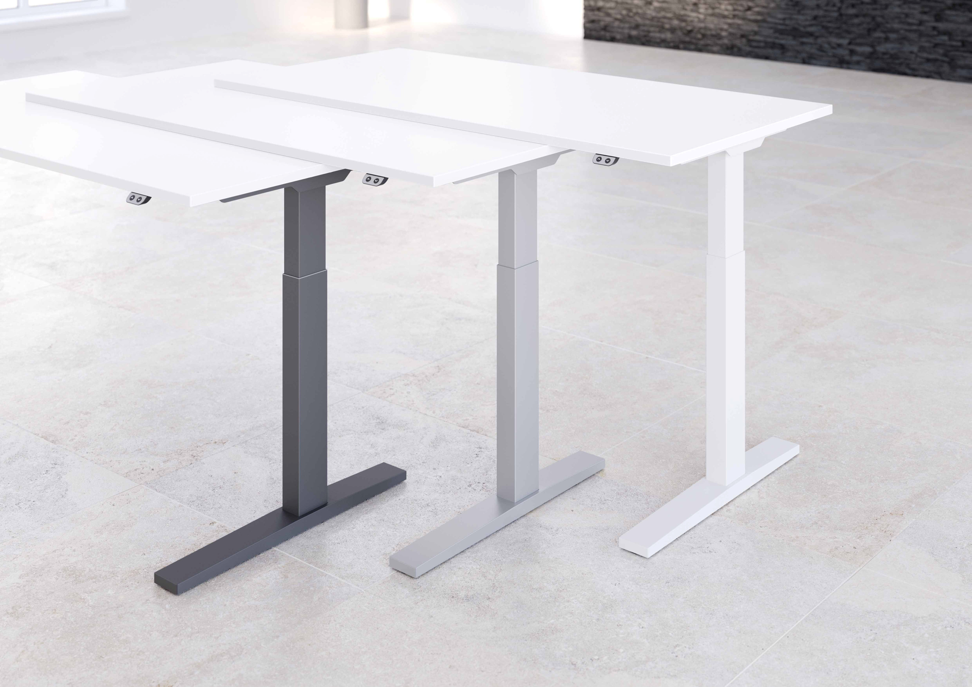 Schreibtisch elektrisch höhenverstellbar BASIC XMKA