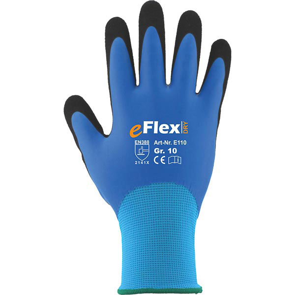 E FLEX Feinstrickhandschuh Latexbeschichtung E110