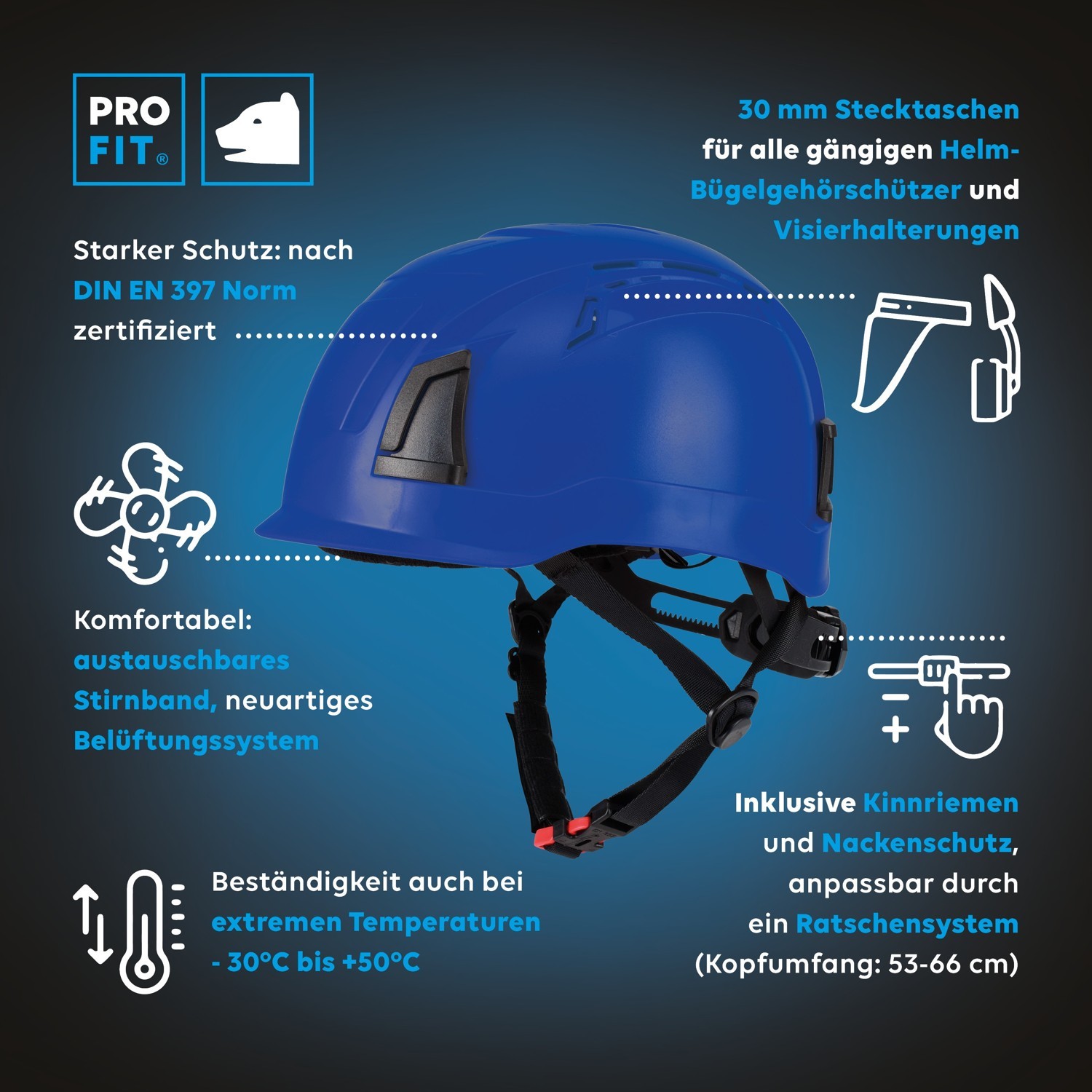 Pro-Fit® Pro Cap D!-Rock Schutzhelm