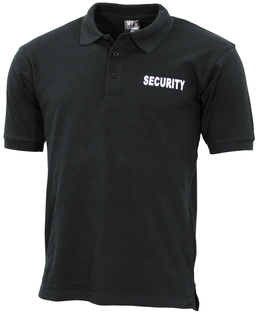 MFH Poloshirt, schwarz, "Security" 00865A