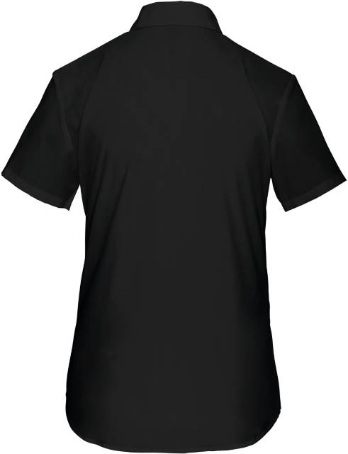 KARIBAN Damen Bluse kurzarm Popeline K548