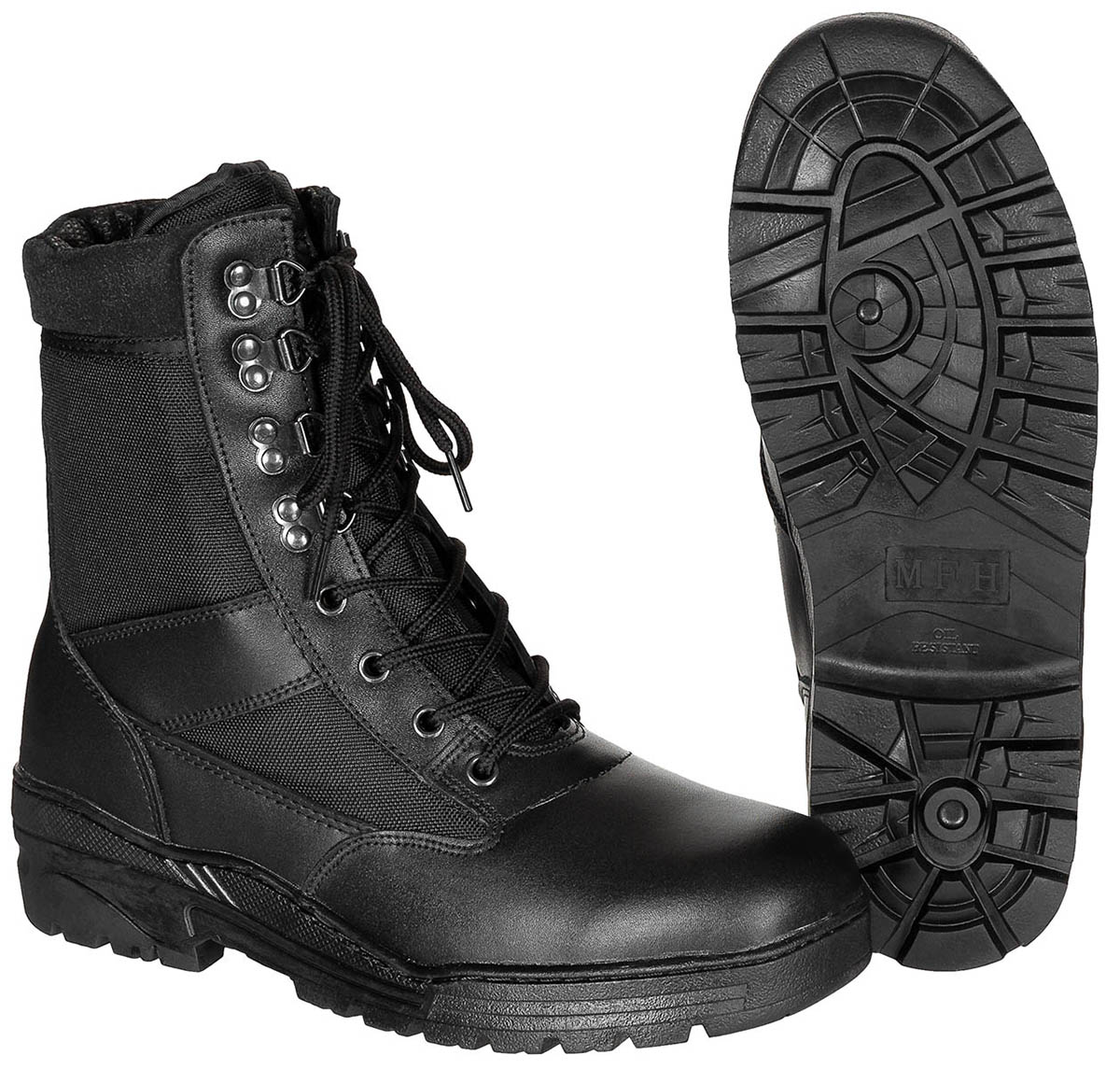 MFH Stiefel, "Security", schwarz, 8-Loch, 18773A