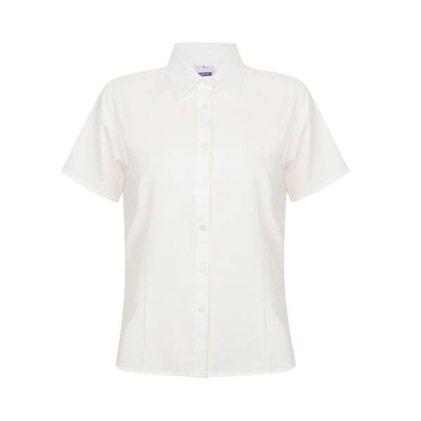 Henbury Ladies` Wicking Short Sleeve Shirt W596
