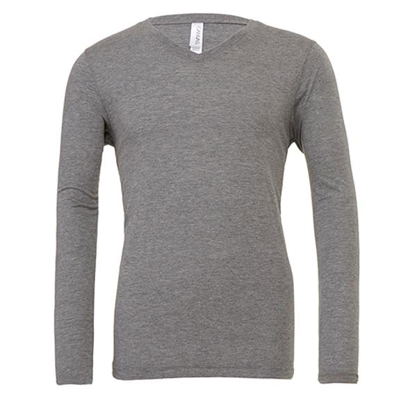 Canvas Unisex Jersey Long Sleeve V-Neck T-Shirt CV3425
