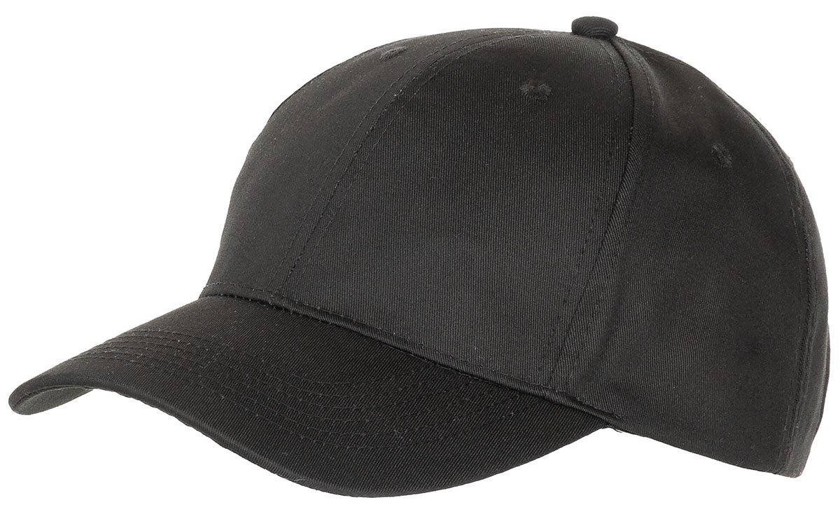 MFH US Cap, schwarz, größenverstellbar, 10273A