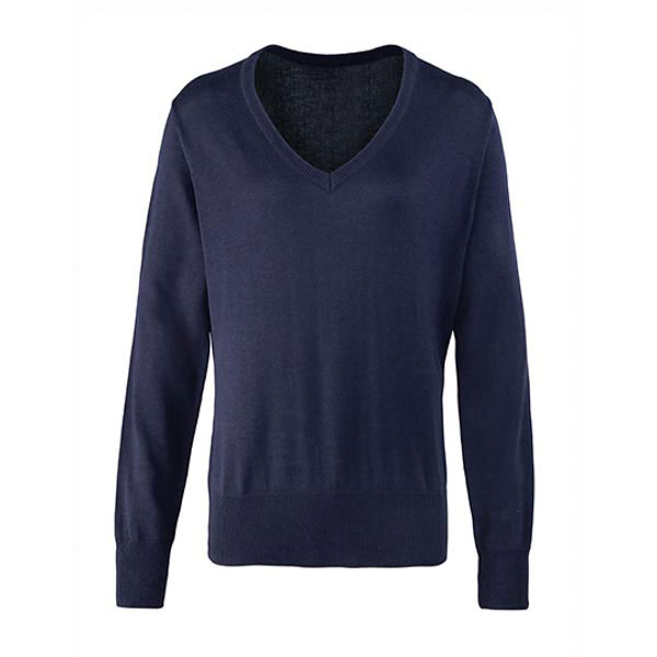 Premier Workwear Ladies` V-Neck Knitted Sweater PW696