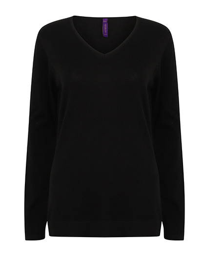 Henbury Damen V-Neck Pullover W721